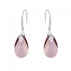 Sidabriniai auskarai su Swarovski kristalais DiamondSky Baroque III (Antique Pink) DS02A541 kaina ir informacija | Auskarai | pigu.lt