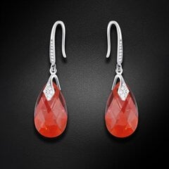 Sidabriniai auskarai su Swarovski kristalais DiamondSky Baroque III (Red Magma) DS02A553 kaina ir informacija | Auskarai | pigu.lt