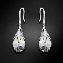 Серебряные серьги "Барокко III (Comet Argent Light)" с кристаллами Swarovski™ DS02A554 цена и информация | Серьги | pigu.lt