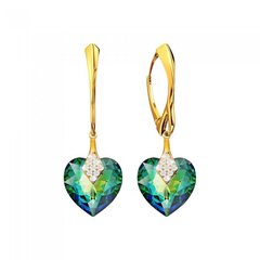 Sidabriniai auskarai su Swarovski kristalais DiamondSky Cute Valentine (Vitrail Medium) DS02A560 kaina ir informacija | Auskarai | pigu.lt