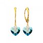Sidabriniai auskarai su Swarovski kristalais DiamondSky Cute Valentine (Emerald Shimmer) DS02A563 kaina ir informacija | Auskarai | pigu.lt