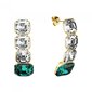 Sidabriniai auskarai su Swarovski kristalais DiamondSky Imperial (Emerald) DS02A564 kaina ir informacija | Auskarai | pigu.lt