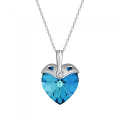 Kaklo papuošalas su Swarovski kristalais DiamondSky Cupid (Bermuda Blue) DS01K557 kaina ir informacija | Kaklo papuošalai | pigu.lt