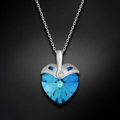 Kaklo papuošalas su Swarovski kristalais DiamondSky Cupid (Bermuda Blue) DS01K557 kaina ir informacija | Kaklo papuošalai | pigu.lt