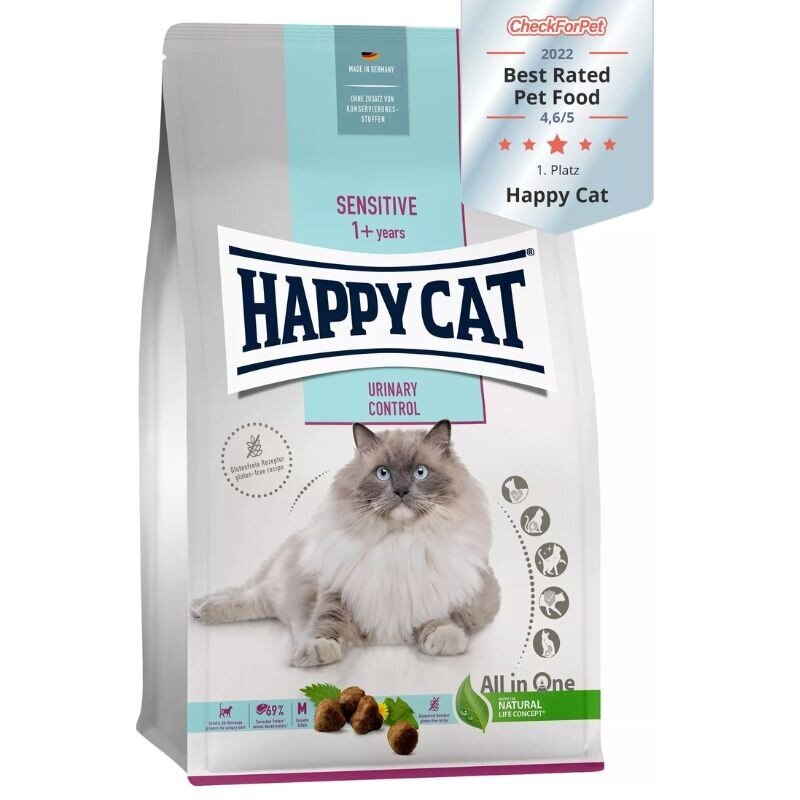 Happy Cat Sensitive Urinary Control su mėsa, ryžiais ir bulvėmis, 1,3 kg kaina ir informacija | Sausas maistas katėms | pigu.lt