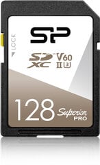 Silicon Power Sdxc 128GB Superior Pro UHS-II kaina ir informacija | Atminties kortelės fotoaparatams, kameroms | pigu.lt