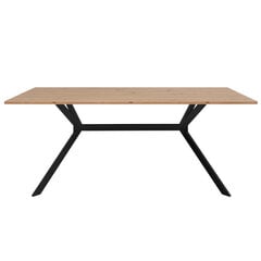 Stalas Aatrium Onex, 90x180x75 cm, rudas/juodas kaina ir informacija | Virtuvės ir valgomojo stalai, staliukai | pigu.lt