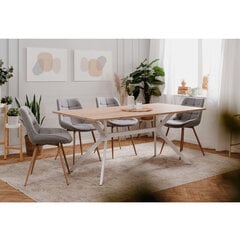 Stalas Aatrium Onex, 90x180x75 cm, rudas/baltas kaina ir informacija | Virtuvės ir valgomojo stalai, staliukai | pigu.lt