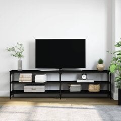 vidaXL Televizoriaus spintelė, juoda, 180x30x50cm, mediena ir metalas цена и информация | Тумбы под телевизор | pigu.lt