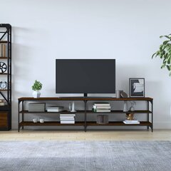vidaXL Televizoriaus spintelė, ruda, 200x30x50cm, mediena ir metalas kaina ir informacija | TV staliukai | pigu.lt
