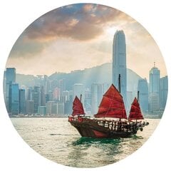 Fototapetai WallArt Skyline with Junk Boat цена и информация | Фотообои | pigu.lt