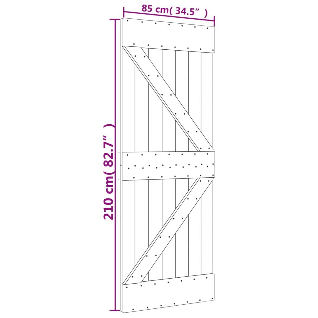 Durys vidaXL, 85x210 cm kaina ir informacija | Vidaus durys | pigu.lt