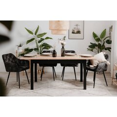 Stalas Finori Coburg 120, rudas/juodas kaina ir informacija | Virtuvės ir valgomojo stalai, staliukai | pigu.lt