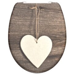 SCHÜTTE Klozeto sėdynė su soft-close mechanizmu WOOD HEART kaina ir informacija | Vonios kambario aksesuarai | pigu.lt