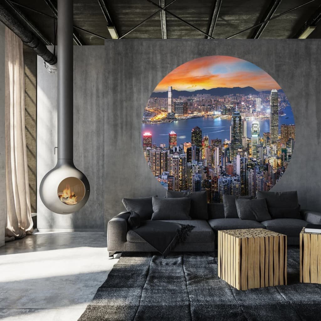 Fototapetai WallArt Skyline by Night цена и информация | Fototapetai | pigu.lt