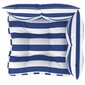 vidaXL Palečių pagalvėlės, 3vnt., mėlynos ir baltos, oksfordo audinys kaina ir informacija | Pagalvės, užvalkalai, apsaugos | pigu.lt