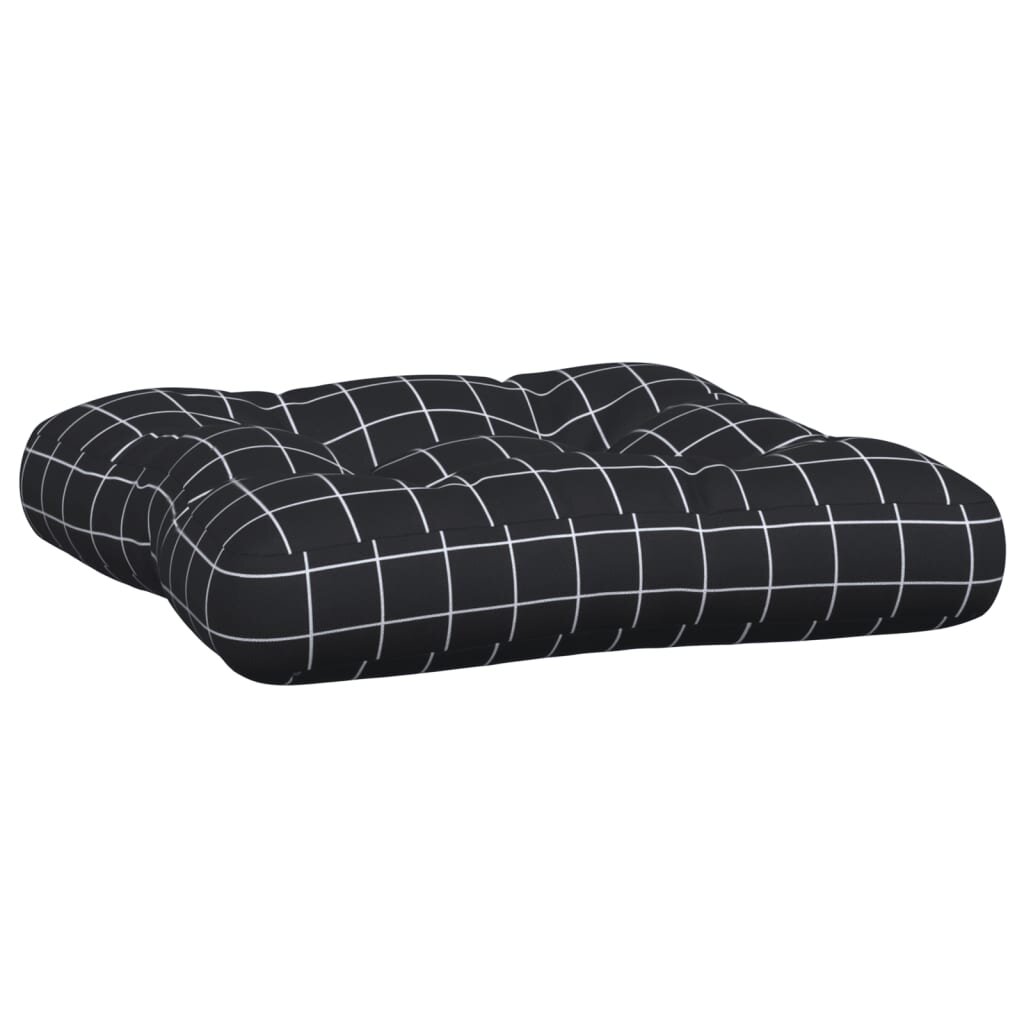 vidaXL Palečių pagalvėlės, 3vnt., oksfordo audinys, juodi langeliai цена и информация | Pagalvės, užvalkalai, apsaugos | pigu.lt