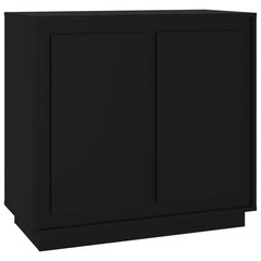vidaXL Šoninė spintelė, juodos spalvos, 80x34x75cm, apdirbta mediena цена и информация | Шкафчики в гостиную | pigu.lt