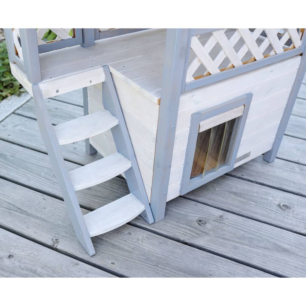 Namelis katėms Kerbl Lodge Ontario, 77x50x73 cm, pilkas цена и информация | Guoliai, pagalvėlės | pigu.lt