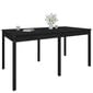 vidaXL Sodo stalas, juodas, 159,5x82,5x76cm, pušies medienos masyvas цена и информация | Lauko stalai, staliukai | pigu.lt