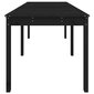 vidaXL Sodo stalas, juodas, 159,5x82,5x76cm, pušies medienos masyvas kaina ir informacija | Lauko stalai, staliukai | pigu.lt