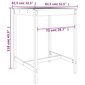 vidaXL Sodo stalas, pilkas, 82,5x82,5x110cm, pušies medienos masyvas kaina ir informacija | Lauko stalai, staliukai | pigu.lt