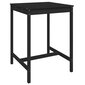 vidaXL Sodo stalas, juodas, 82,5x82,5x110cm, pušies medienos masyvas цена и информация | Lauko stalai, staliukai | pigu.lt