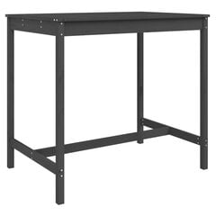 vidaXL Sodo stalas, pilkas, 121x82,5x110cm, pušies medienos masyvas kaina ir informacija | Lauko stalai, staliukai | pigu.lt