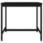 vidaXL Sodo stalas, juodas, 121x82,5x110cm, pušies medienos masyvas kaina ir informacija | Lauko stalai, staliukai | pigu.lt