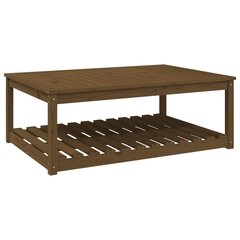 vidaXL Sodo stalas, medaus rudas, 121x82,5x45cm, pušies masyvas kaina ir informacija | Lauko stalai, staliukai | pigu.lt