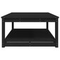 vidaXL Sodo stalas, juodas, 121x82,5x45cm, pušies medienos masyvas kaina ir informacija | Lauko stalai, staliukai | pigu.lt