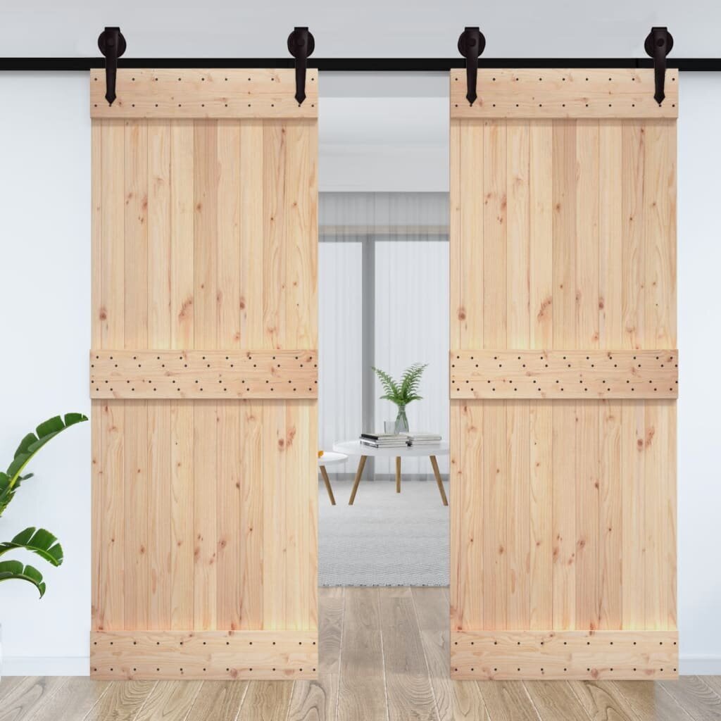Tvarto durys VidaXL, pušies medienos masyvo цена и информация | Vidaus durys | pigu.lt