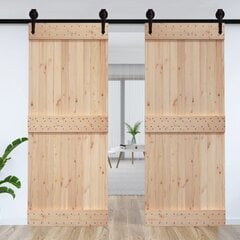 Tvarto durys VidaXL, pušies medienos masyvo kaina ir informacija | Vidaus durys | pigu.lt