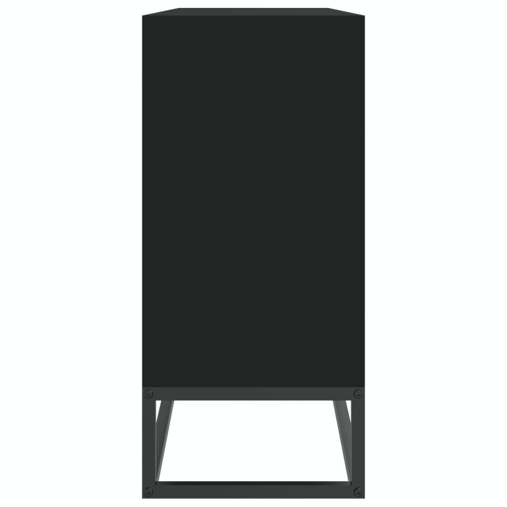 vidaXL Šoninė spintelė, juodos spalvos, 105x30x65cm, apdirbta mediena kaina ir informacija | Svetainės spintelės | pigu.lt