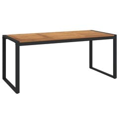 vidaXL Sodo stalas su U formos kojomis, 180x90x75cm, akacijos masyvas kaina ir informacija | Lauko stalai, staliukai | pigu.lt