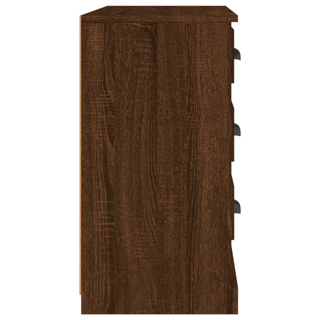 vidaXL Šoninė spintelė, ruda ąžuolo, 104,5x35,5x67,5cm, mediena kaina ir informacija | Svetainės spintelės | pigu.lt