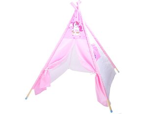 Палатка Tipi, розовая цена и информация | Детские игровые домики | pigu.lt