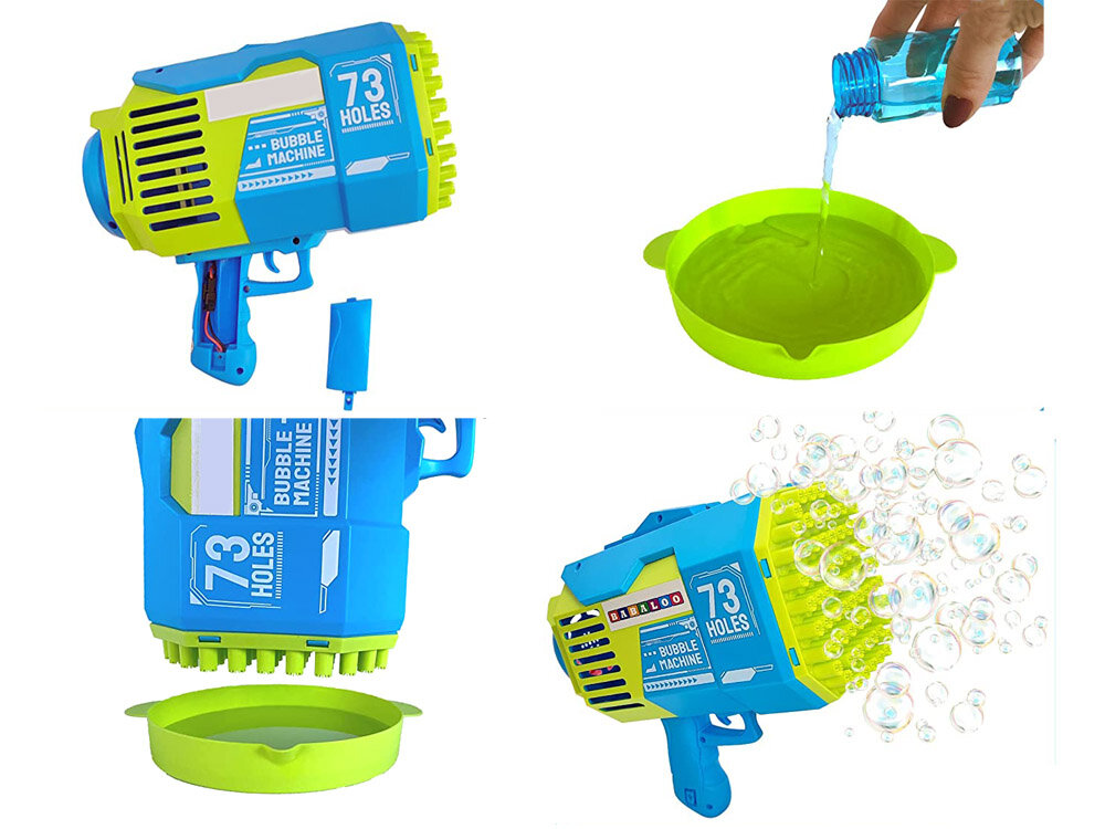 Muilo burbulų pistoletas Bazuka, mėlynas kaina ir informacija | Vandens, smėlio ir paplūdimio žaislai | pigu.lt