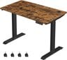 Elektrinis reguliuojamo aukščio rašomasis stalas Songmics, 60x120 cm, rudas/juodas kaina ir informacija | Kompiuteriniai, rašomieji stalai | pigu.lt