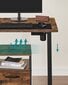 Elektrinis reguliuojamo aukščio rašomasis stalas Songmics , 140 x 70, rudos/juodos spalvos цена и информация | Kompiuteriniai, rašomieji stalai | pigu.lt