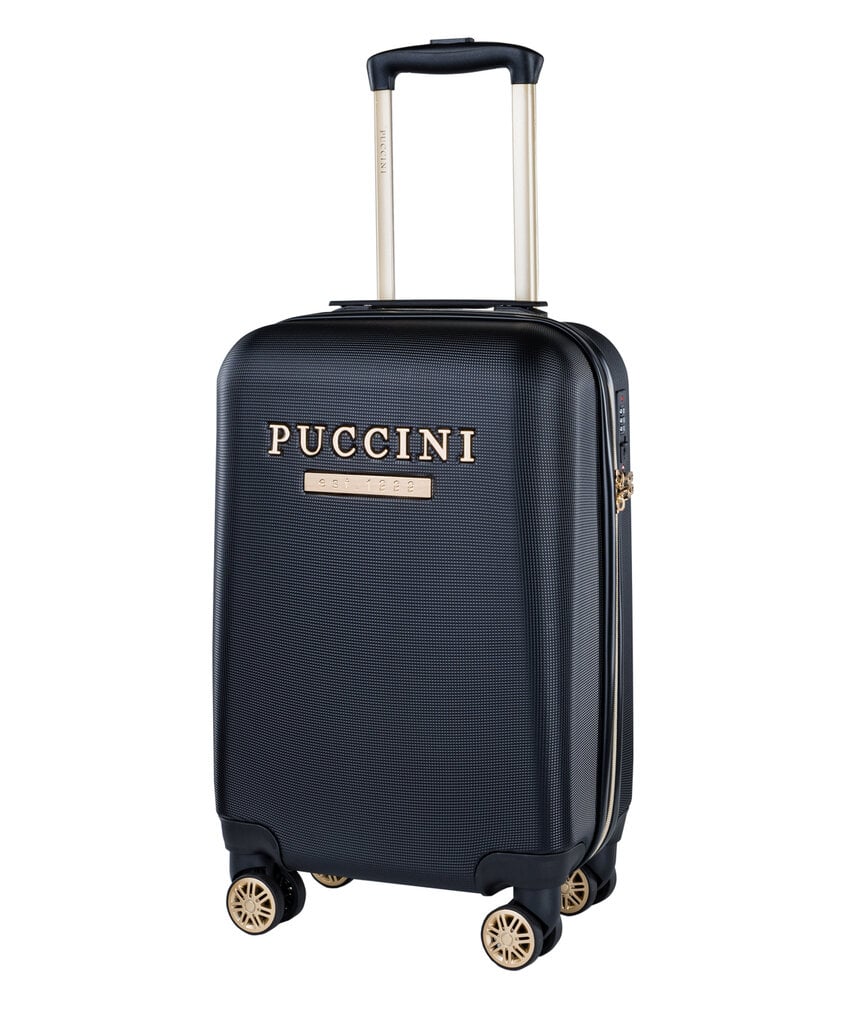 Mažas lagaminas Puccini ABS017 S, juodas kaina ir informacija | Lagaminai, kelioniniai krepšiai | pigu.lt
