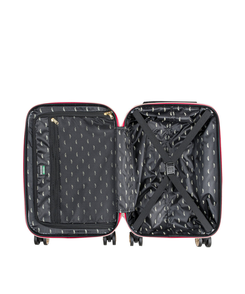 Mažas lagaminas Puccini ABS017 S, raudonas kaina ir informacija | Lagaminai, kelioniniai krepšiai | pigu.lt