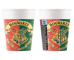 Vienkartiniai popieriniai puodeliai Harry Potter, 200 ml kaina ir informacija | Vienkartiniai indai šventėms | pigu.lt