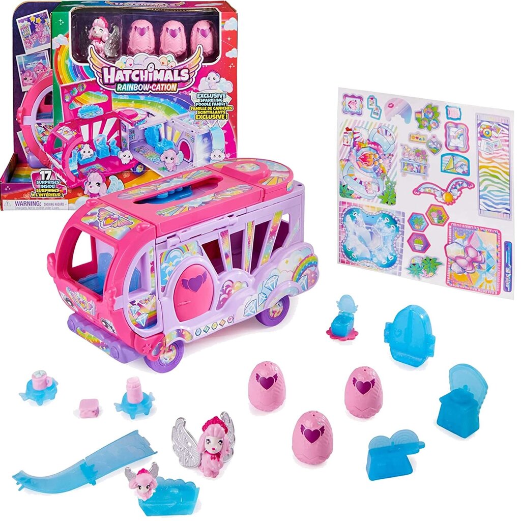 Figūrėlių rinkinys Hatchimals Sparkling Poodle Family kaina ir informacija | Žaislai mergaitėms | pigu.lt