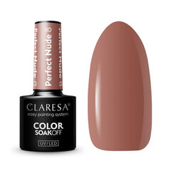 Hibridinis nagų lakas Claresa Color Soak Off Perfect Nude Nr.8 ruda, 5 g kaina ir informacija | Nagų lakai, stiprintojai | pigu.lt