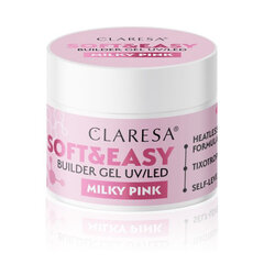 Nagų priauginimo gelis Claresa Soft&Easy Builder Gel Milky Pink, 12 g kaina ir informacija | Nagų lakai, stiprintojai | pigu.lt