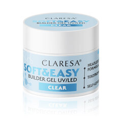 Nago priauginimo gelis Claresa Soft&Easy Builder Gel Clear, 12 g kaina ir informacija | Nagų lakai, stiprintojai | pigu.lt