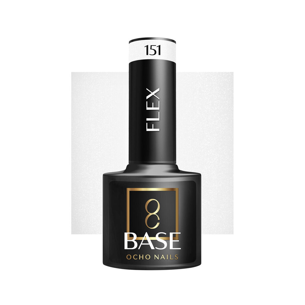 Gelinio lakavimo bazė Ocho Nails Base Flex 151 balta, 5 g цена и информация | Nagų lakai, stiprintojai | pigu.lt