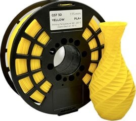 GST 3D filament PLA+ Yellow цена и информация | Смарттехника и аксессуары | pigu.lt