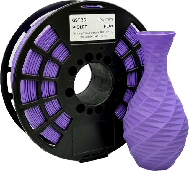 3D spausdinimo siūlas GST 3D PLA+ Violet kaina ir informacija | Išmanioji technika ir priedai | pigu.lt